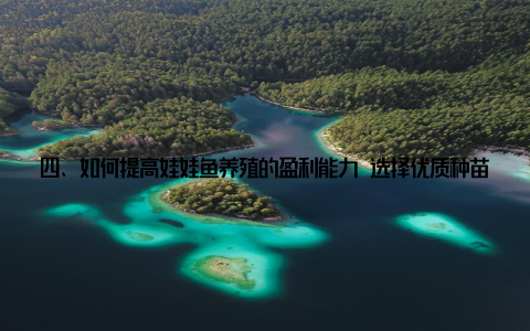 四、如何提高娃娃鱼养殖的盈利能力 选择优质种苗 – 与正规养殖场合作, 选购健康、抗病能力强的种苗, 提高养殖成功率